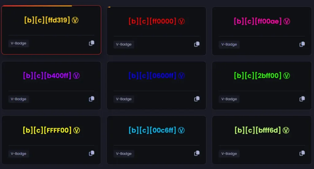 Free Fire Bio Code V Badge (Verified Style) Copy & Paste FF V Badge Bio Codes 2026 39 Free Fire Bio Code V Badge (Verified Style) Copy & Paste FF V Badge Bio Codes 2026